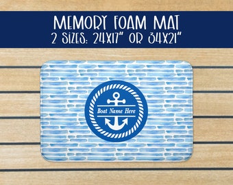 Boat Mat Custom Gift for Boat Personalized Mat Marine Mat Nautical Boat Accessories Boat Gift for Men Boat Name Accessories