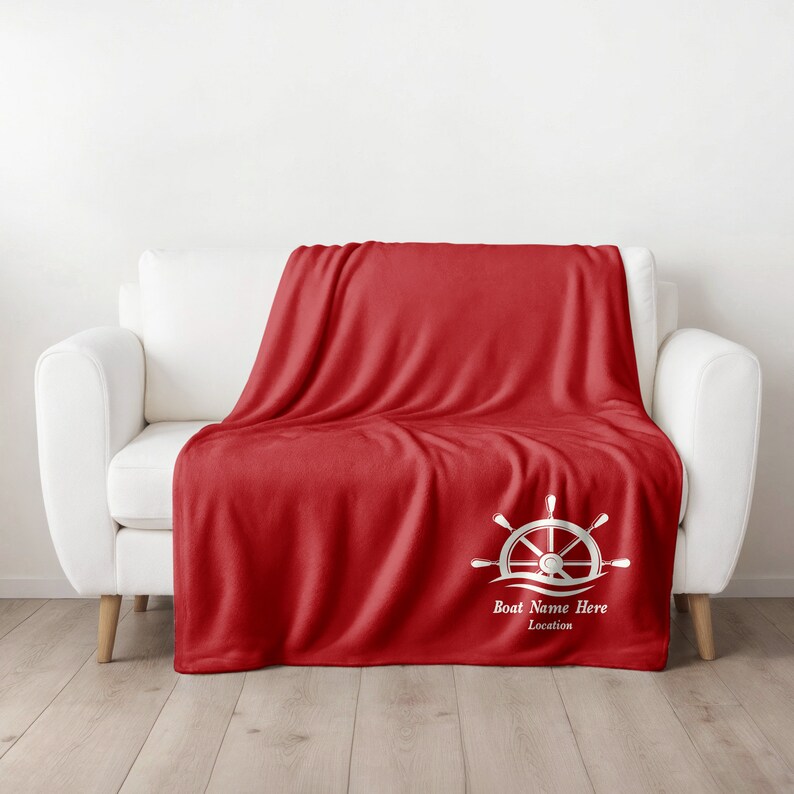 Boat Name Blanket Custom Boat Bedding Boat Owner Gift Gifts For boat-name-blanket-custom-boat-bedding-boat-owner-gift-gifts-for