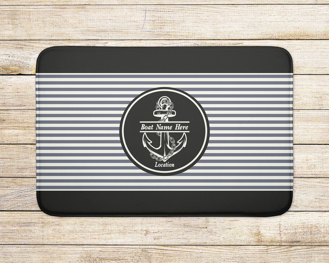 Boat Mat Custom Gift for Boat Personalized Mat Nautical Boat Etsy