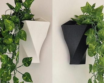 Wall Mounted Plant Pot Hanging Planter | Artificial TWIST Home Decor Basket | Wall Hanging Planter Pot | Textured Plant Wall Basket