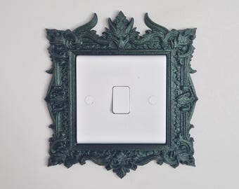 Dragon Light Switch Surround | Gothic Dragon Switch Frame | Baroque Wall Decor | Decorative Switch Cover