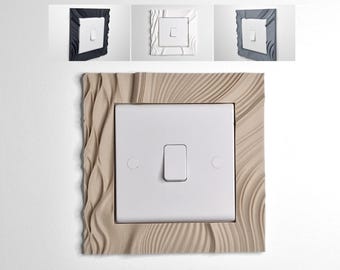 Wavy Light Switch Surround | Parametric Frame, Modern Decor
