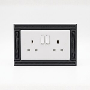 Modern Plug Socket Surround | Decorative UK Socket Cover | Minimalist Socket Frame | Wall Decor