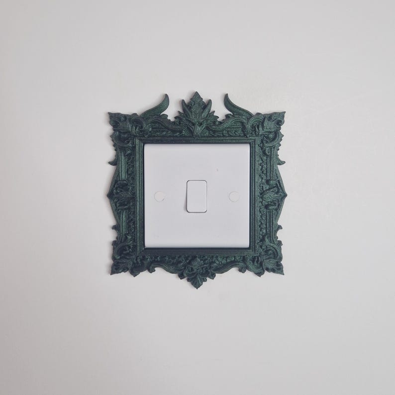 Dragon Light Switch Surround | Gothic Dragon Switch Frame | Baroque Wall Decor | Decorative Switch Cover image 9