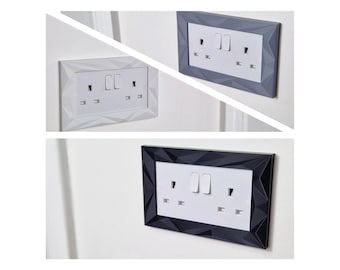 Plug Socket Surround Cover | Custom Socket Surround | Wall Socket Cover | Decorative Plug Surround | Unique Socket Plate Cover - Colours