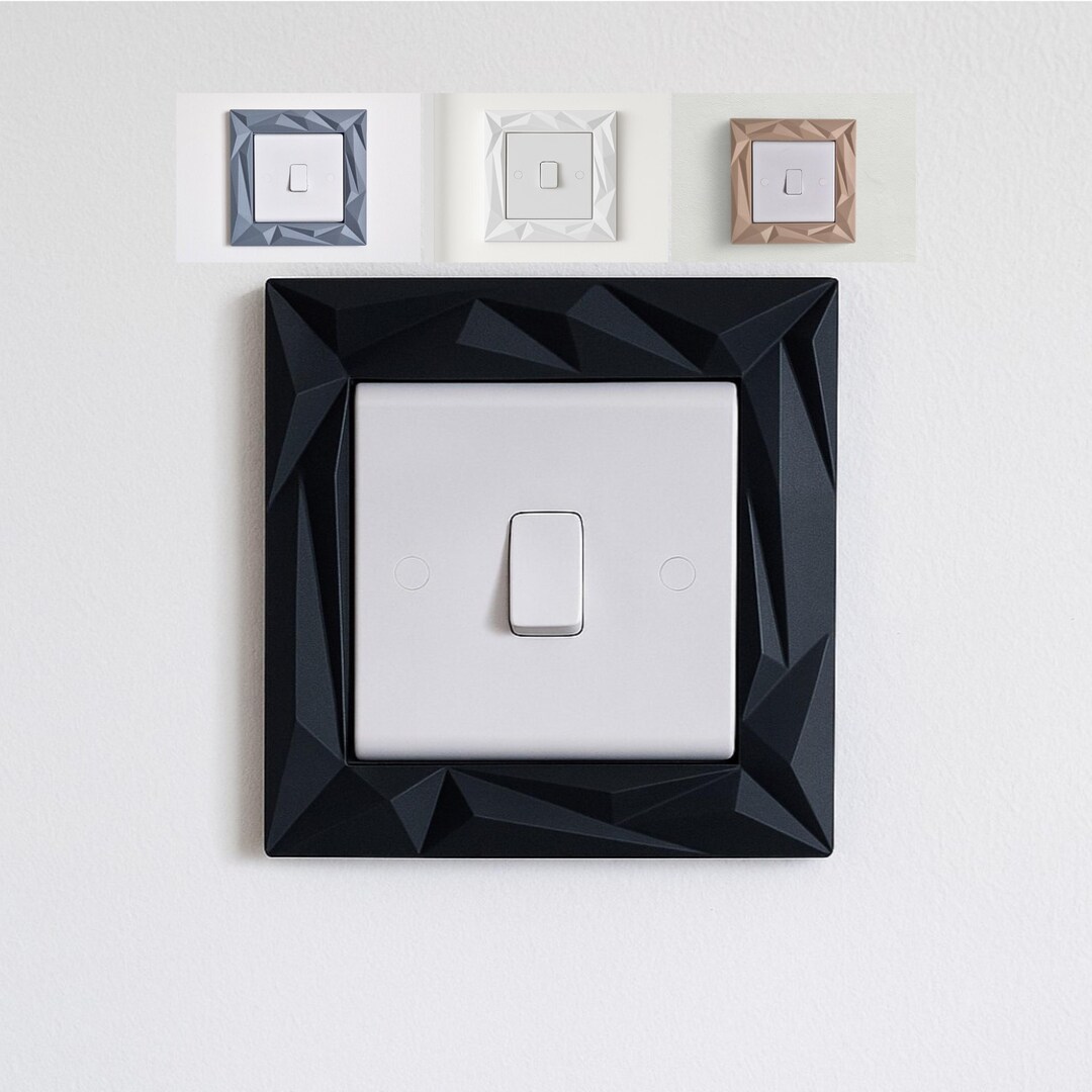Elegant Light Switch Surround Geometric: UK + Custom Sizing - Etsy