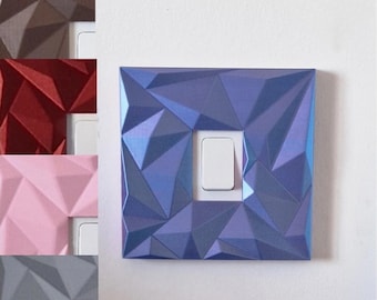 Coloured Light Switch Cover Surround | Self Adhesive Light Switch Cover | Decorative Switch Plate Cover | Colourful Light Switch Cover