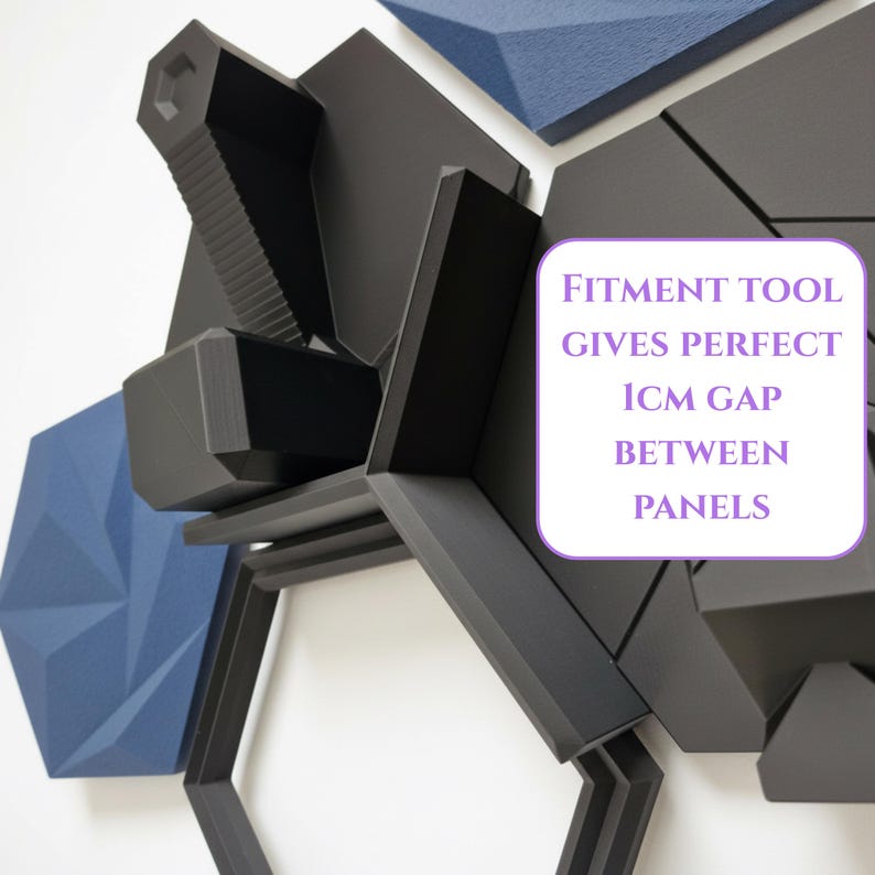 Hexagon Gaming Wall Panels Modern: Headset & Controller Holder Shelf image 3