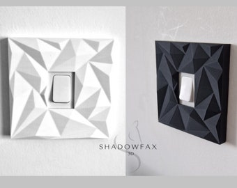 Light Switch Cover Surround Modern Black/White Single Switch