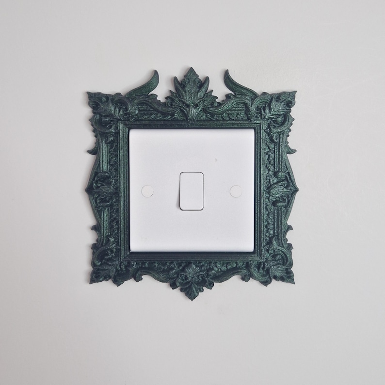 Dragon Light Switch Surround | Gothic Dragon Switch Frame | Baroque Wall Decor | Decorative Switch Cover image 1