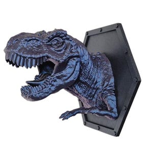 T Rex Head Dinosaur Wall Panel | 3D wall Panels Decor | Dinosaur Decor | Jurassic Wall Art | Gaming Decor | Mounted T Rex Head