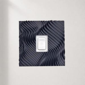 Modern Wavy Light Switch Cover | Parametric Switch Frame | Decorative UK Light Switch Cover image 1