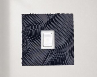 Modern Wavy Light Switch Cover | Parametric Switch Frame | Decorative UK Light Switch Cover