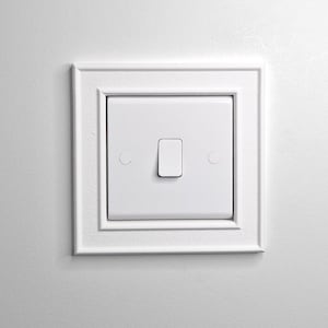 Modern Light Switch Surround | Decorative Switch Frame | Self Adhesive UK Light Switch Border | Minimalist Wall Decor image 1