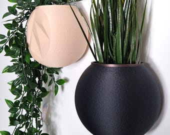 Modern Sphere Wall Hanging Planter: 6cm Plant Pot Included