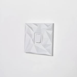 Coloured Light Switch Cover Surround | Self Adhesive Light Switch Cover | Decorative Switch Plate Cover | Colourful Light Switch Cover White