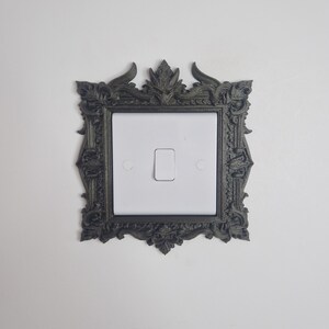 Dragon Light Switch Surround | Gothic Dragon Switch Frame | Baroque Wall Decor | Decorative Switch Cover image 7