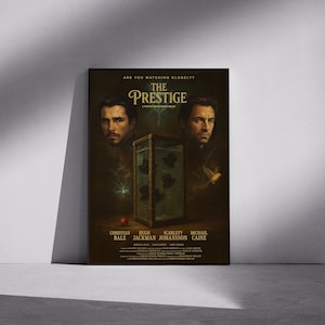 The Prestige Alternative Movie Poster | Digital Download Art Print | Vintage Style Christopher Nolan Wall Art | Magic Illusion Decor
