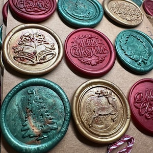 Christmas Wax Seals for Holiday Wax Seals Sticker for Christmas Crafts Winter Wax Seal Sticker Christmas Cards, Holiday Cards