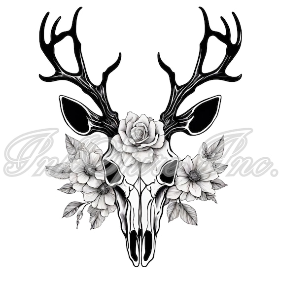 Large Wallet- Antlers and Flowers Large Wallet- Antlers and Flowers