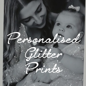 Glitter Prints A5 Personalised - Mother’s Day Gifts - Sparkling printed photographs - Handmade Wedding Gift - Wedding Anniversary Gift