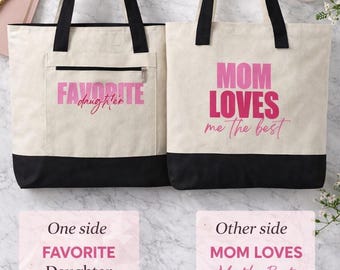 Favorite Daughter Tote, Awesome Daughter, Gift for Daughter, Mother's day, Favorite Family Bag, Best Daughter Bag,Birthday Tote,Shopping Bag