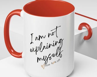 Sarkastische Kaffeetasse, Lustige Offensive Humor Tasse, zweifarbige Akzent Tasse