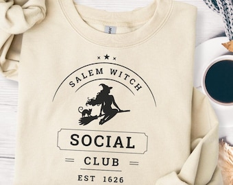 Salem Witch Social Club Sweatshirt: Gemütliches Halloween Kleid
