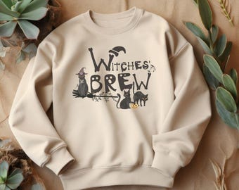 Hexen Gebräu Halloween Rundhals-Sweatshirt: Gemütliches Unisex-Kleid
