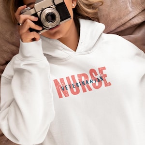 Veterinarian Nurses Hoodie - Unisex Veterinarian Sweatshirt, Animal Lover Gift, Vet Tech Pullover, Vet Assistant Sweater, Veterinary