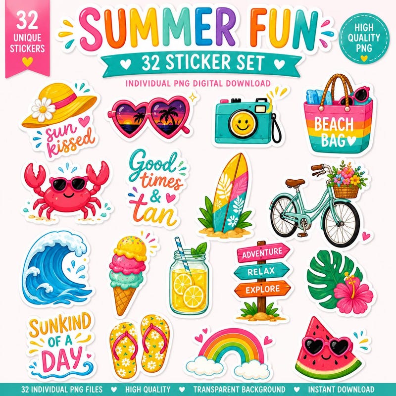 Beach Stickers - Etsy