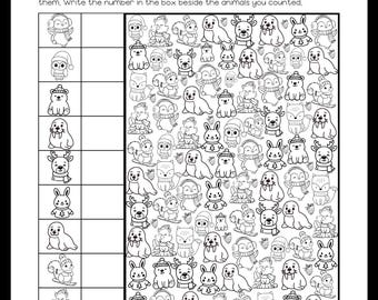 I Spy Arctic Animals Worksheet | Winter Activity | Classroom Printable
