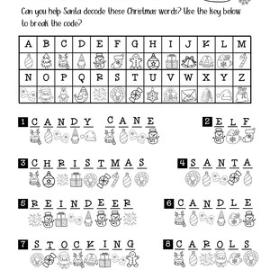 Christmas Code Breaker Worksheet | Holiday Decoding Activity | Canva ...