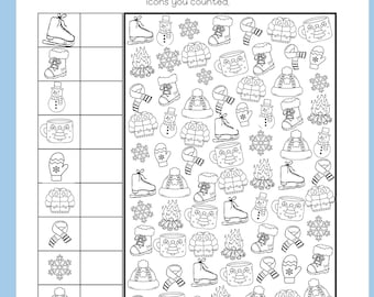 I Spy Winter Worksheet | Printable Search and Find Activity
