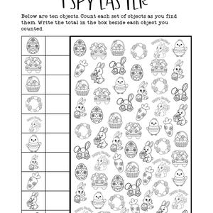 Easter I Spy Worksheet | Spring Classroom Activity (PDF Printable)