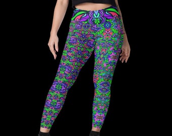 Leggings, Workout-Leggings, Psychedelische LSD-Hose, Umweltfreundlich, Festival-Hose, Psytrance-Musikfestival-Rave-Wear