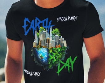Streetwear T-Shirt | Earth Day | Green Planet | Urban Hip Hop Tee | Pop Culture | Eco Friendly Tee | Summer T-Shirt | Eco Mystic Mind