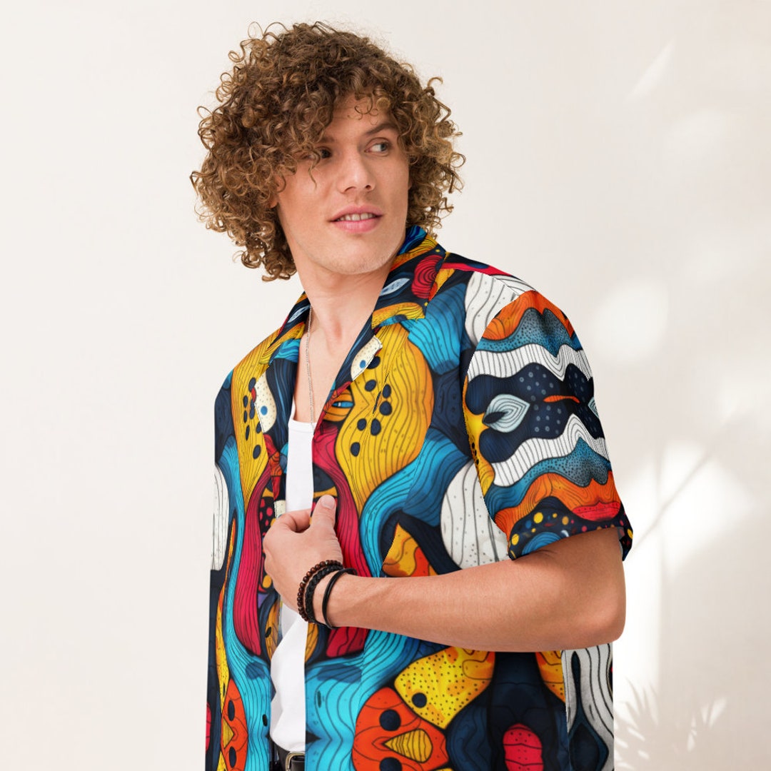 Psychedelic Shirt Hippie Trippy, Festival Shirt, Psytrance Clothing ...