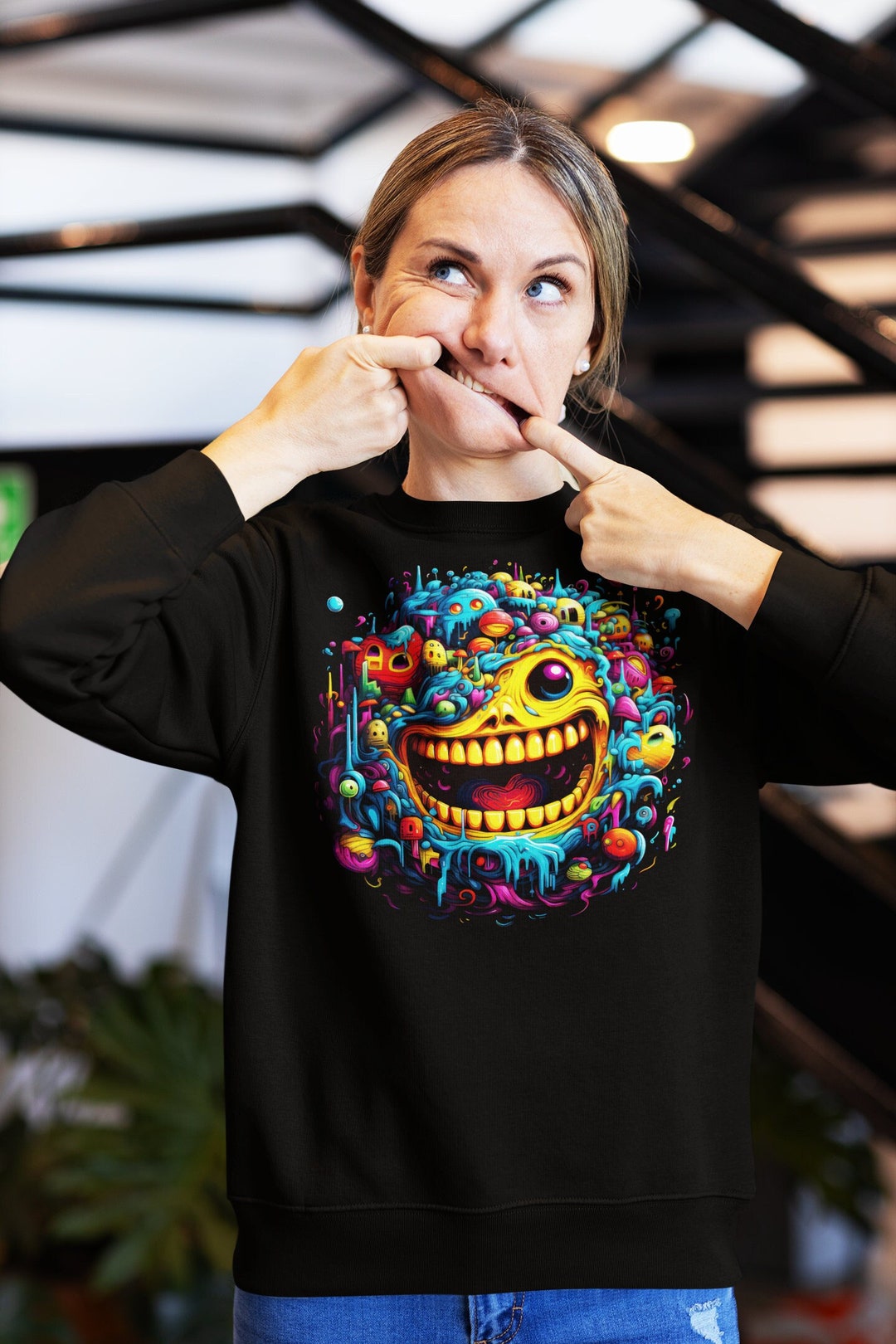 Sweatshirt, Psytrance, Smile Bad Trip, Psychedelic Clothes, Goa ...