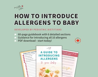 Baby Allergen Introduction Guide: Food Allergy Tracker, Newborn List (PDF Download)
