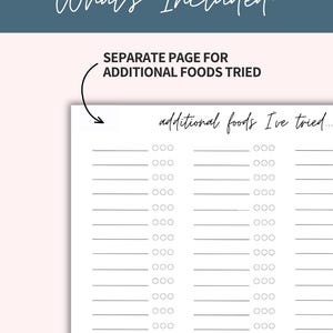 Baby Food Introduction Tracker Solids Tracker Weaning Checklist Baby Led Weaning Baby Food Chart First Foods Printable Digital Download New Parents First Time Parents Organized Parents