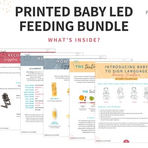 Starting Solids Printed Guide | 60 Day Baby Led Feeding Meal Plan | First 115+ Foods Checklist | Created by Pediatric Dietitians