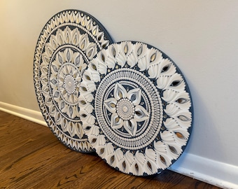 Petals of Tranquility Duo Mandalas (24" & 18")