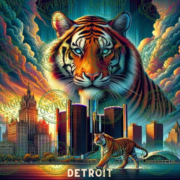 Detroit Tigers-Inspired Graphic Art Print