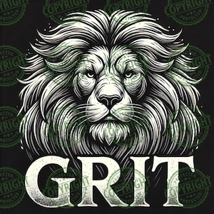 Von den Detroit Lions inspirierter Grit Grafikdruck