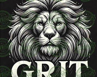 Detroit Lions Inspired Grit Graphic Print