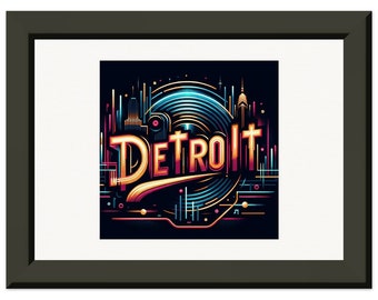 Vibrant Detroit - Metal Framed Poster / Museum-Quality Poster and Framed Selections