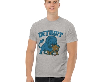 T-shirt Detroit Lion vs Bear – afbeelding Honolulu blauw en zilver