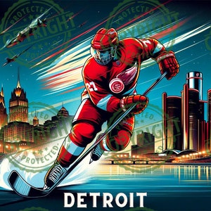 Detroit Red Wings Inspired Art Download