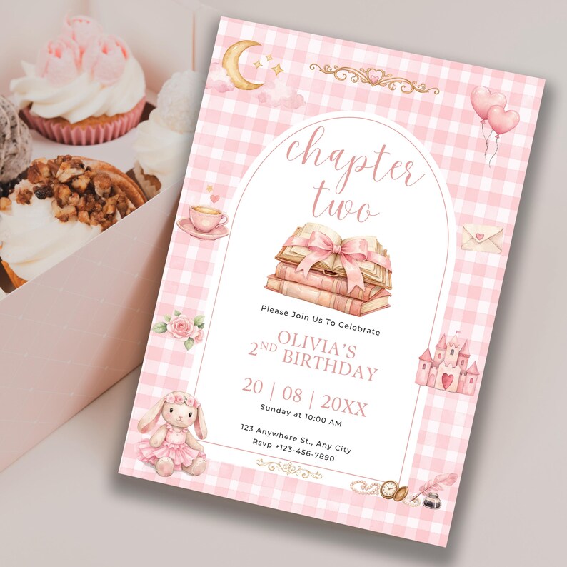 Chapter Two Birthday Invitation Bundle, Storybook Theme, Any Age Girl ...